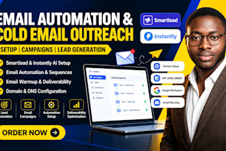 setup instantly ai, smartlead for email automation and cold outreach warmup