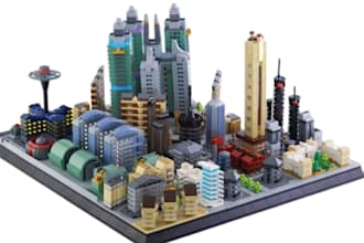 design lego moc, technic car bike toys city house minifigure with xml partlist