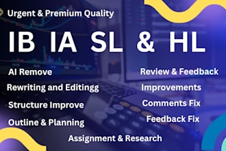 help with ib business or math ia sl and hl