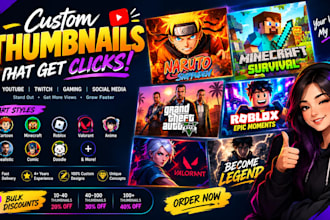 design professional cartoon youtube thumnail design