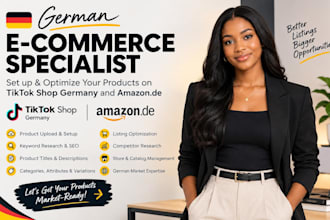 set up and optimize your products, tiktok shop germany and amazonde listings