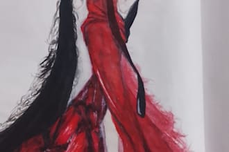 create a unique fashion outfit illustration