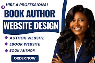 build modern book author website, ebook website and author landing page