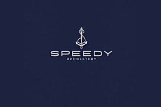design marine upholstery business speedy logo