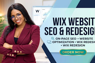 do on page website optimization for wix website, wix seo, wix webiste redesign