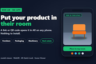 build a web ar experience so customers can view your product at home