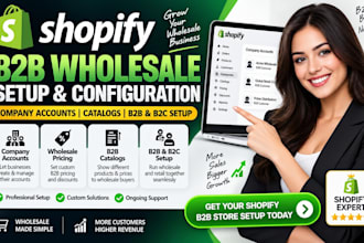do shopify b2b wholesale pricing company accounts, catalogs, b2b b2c setup