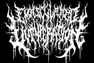 make extreme graffiti tag, nu metal, hard techno and metal band logo