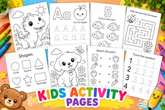 create coloring pages for kids activity books and worksheets