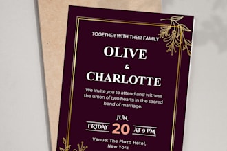design elegant digital wedding invitation card