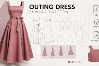 create digital sewing patterns for clothing with grading ready for production