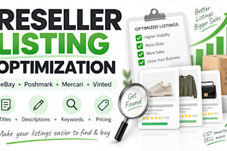 audit and optimize your ebay poshmark mercari or vinted listings