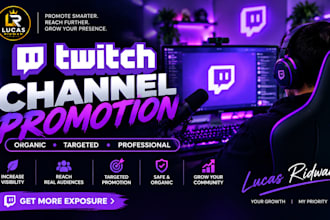 market and promote your twitch stream to increase channel visibility