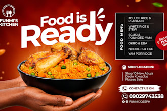 design eye catching event flyer, food flyer and real estate flyer