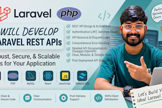 develop secure laravel rest apis for web and mobile apps