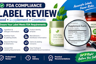 review your food, supplement, or cosmetic label for fda compliance