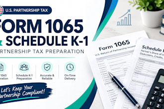 prepare partnership tax form 1065 and schedule k 1