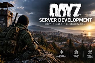 develop custom dayz mods, scripts custom weapons for dayz server