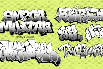 graffiti typography and custom clothing design