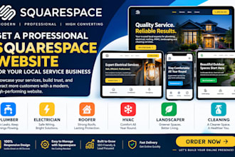 build plumber electrician roofer hvac landscaper cleaning squarespace website