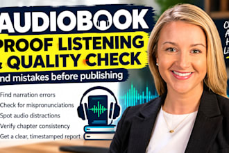 proofread and quality check your audiobook before acx audible publishing
