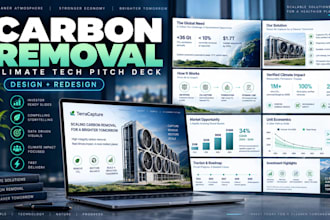 design and redesign carbon removal pitch decks for climate tech investors