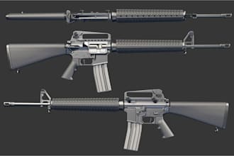 fix realistic 3d gun weapon pbr texture assets for fivem unity ue5 roblox game