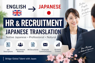 translate business and HR content into professional japanese