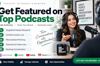 do podcast outreach, podcast guest booking and pitching to targetted podcast