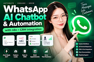 build a whatsapp ai chatbot with n8n automation and CRM integration