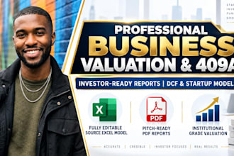 do CPA business valuation, startup valuation dcf analysis and 409a valuation