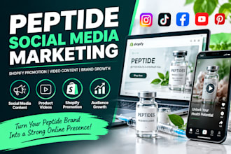 do peptide social media marketing shopify video promotion and content