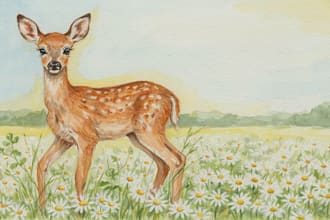 draw cute watercolor animals