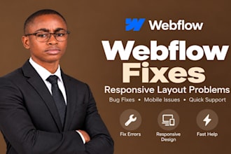 fix webflow issues and responsive layout problems