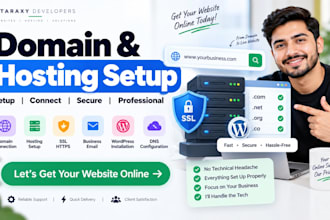 setup domain hosting dns SSL and professional email