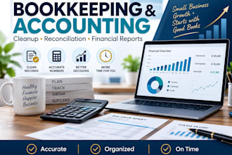 do bookkeeping, bank reconciliation and financial reporting