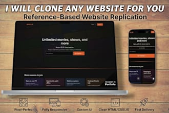 recreate a website design in responsive HTML CSS js