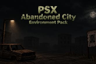 create ps1 psx ps2 low poly horror environments game ready maps assets and props