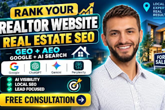 real estate SEO GEO aeo to rank your realtor website on google and ai search