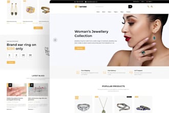 deisgn shopify jewelry store, luxury jewelry website, handmade, redesign store