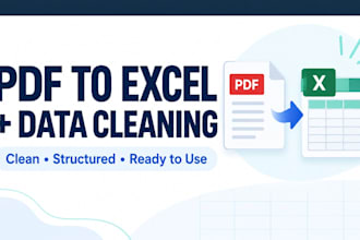 convert PDF to excel and clean your spreadsheet data