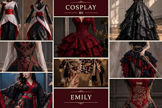 create custom cosplay, anime costumes, masks,