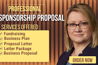 write and design sponsorship proposal, event sponsorship letter, letter package