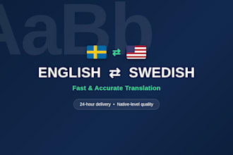 translate english to swedish or swedish to english fast