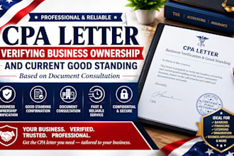 provide CPA letter verifying business ownership