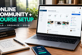 set up your online community, course and marketing system