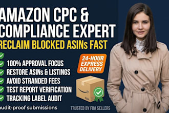 fix amazon CPC compliance, resolve test report errors, and reinstate asins