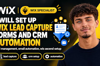 set up wix lead capture forms, email automation wix workflow wix mailchimp