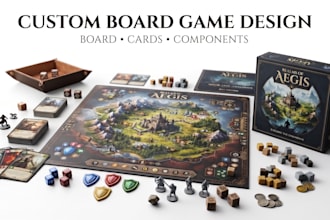 design a custom board game card game and tabletop game
