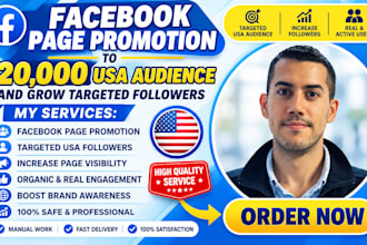 grow facebook page with organic social media promotion and real active followers